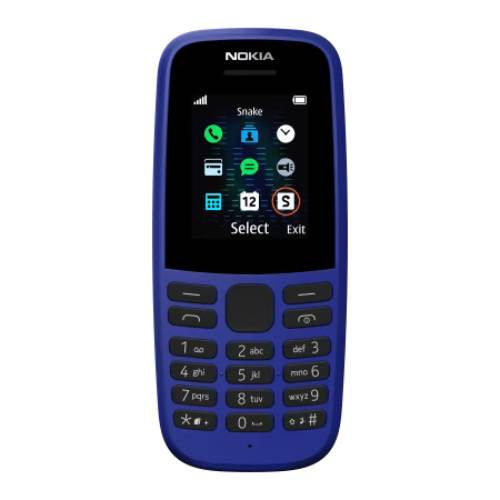 נוקיה 105 – טלפון סלולרי Nokia 105 שנת 2020 – אחריות היבואן הרשמי כחול